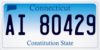 CT license plate AI80429