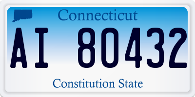 CT license plate AI80432