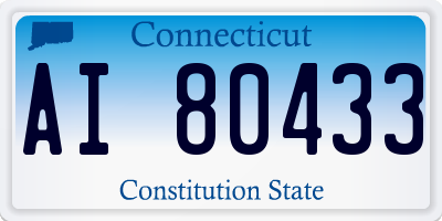 CT license plate AI80433