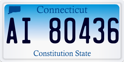 CT license plate AI80436
