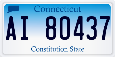 CT license plate AI80437