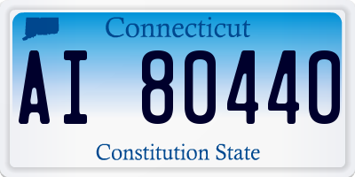 CT license plate AI80440