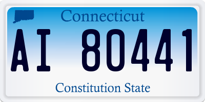 CT license plate AI80441