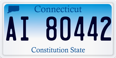 CT license plate AI80442