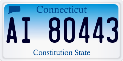 CT license plate AI80443
