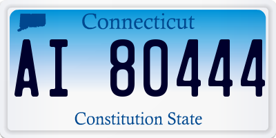CT license plate AI80444