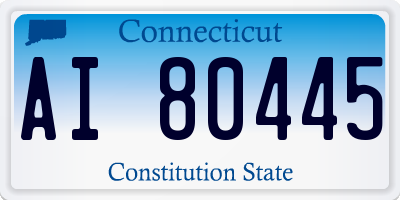 CT license plate AI80445