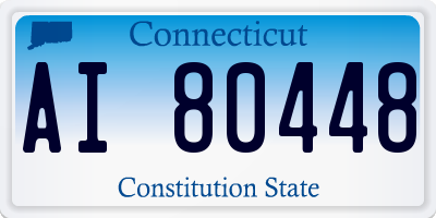 CT license plate AI80448