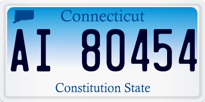 CT license plate AI80454