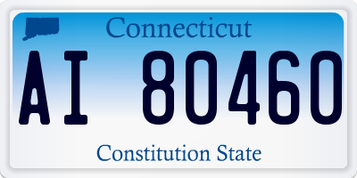 CT license plate AI80460