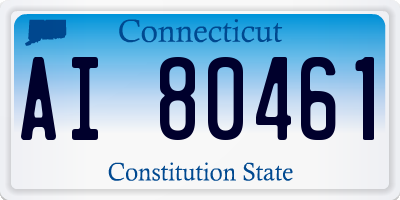 CT license plate AI80461