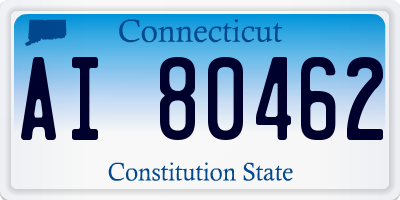 CT license plate AI80462