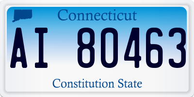 CT license plate AI80463