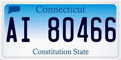 CT license plate AI80466