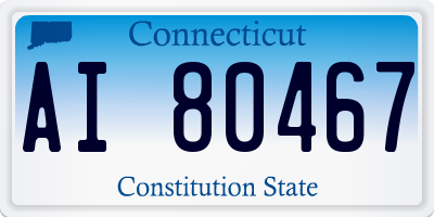 CT license plate AI80467