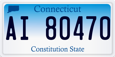 CT license plate AI80470