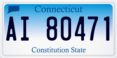 CT license plate AI80471