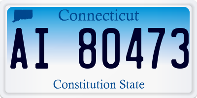 CT license plate AI80473