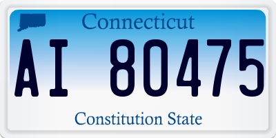 CT license plate AI80475