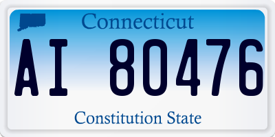 CT license plate AI80476