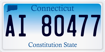 CT license plate AI80477