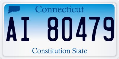 CT license plate AI80479