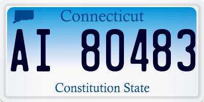 CT license plate AI80483
