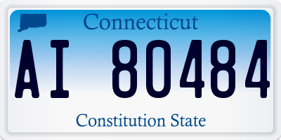 CT license plate AI80484