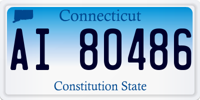 CT license plate AI80486