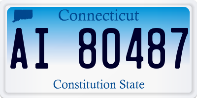 CT license plate AI80487