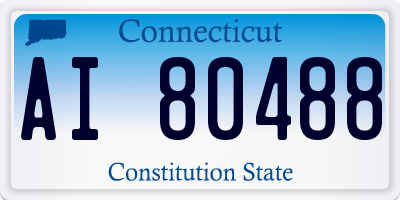 CT license plate AI80488