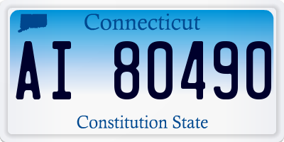 CT license plate AI80490