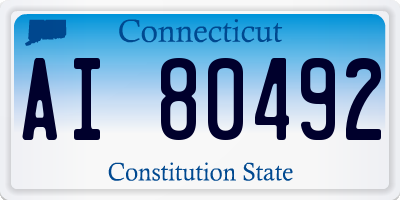 CT license plate AI80492