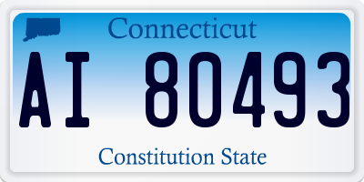 CT license plate AI80493