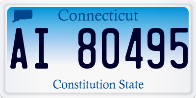 CT license plate AI80495