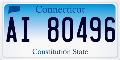 CT license plate AI80496