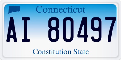 CT license plate AI80497