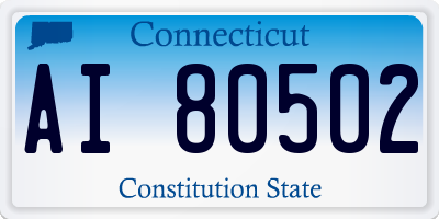 CT license plate AI80502