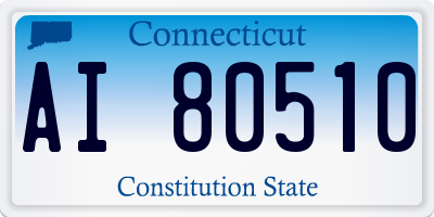 CT license plate AI80510