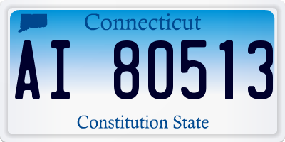 CT license plate AI80513