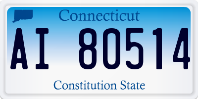 CT license plate AI80514