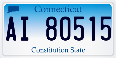 CT license plate AI80515