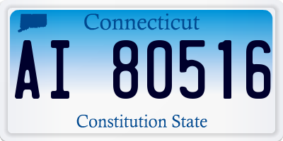 CT license plate AI80516