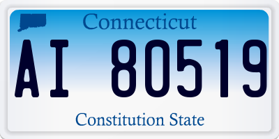 CT license plate AI80519