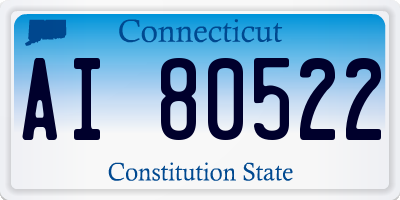 CT license plate AI80522