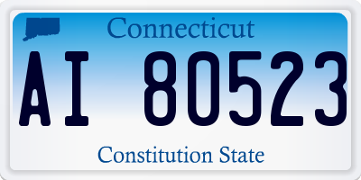 CT license plate AI80523