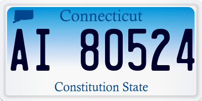 CT license plate AI80524