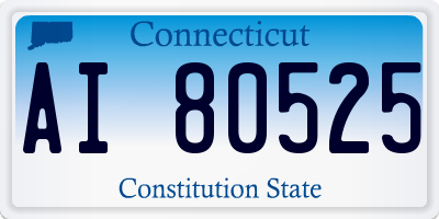 CT license plate AI80525