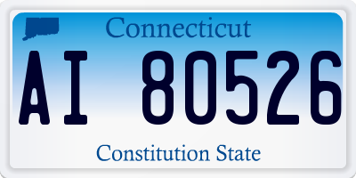CT license plate AI80526