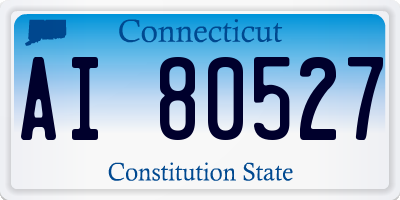 CT license plate AI80527